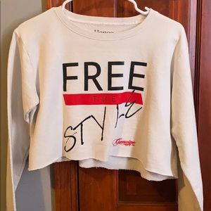 Long sleeve crop top